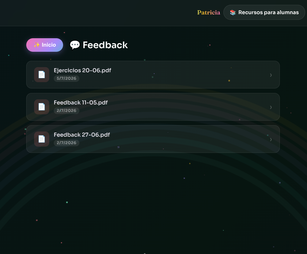 Mi feedback